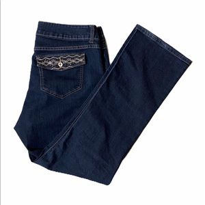 Riders mid rise boot cut jeans